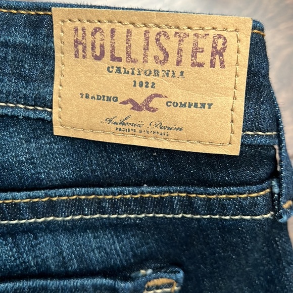 Dark Faded Blue Wash Hollister Skinny Jeans Size 24/29 - Picture 4 of 4